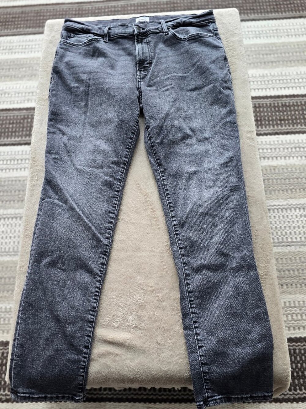HUDSON faded jeans grey skinny stretch men's
